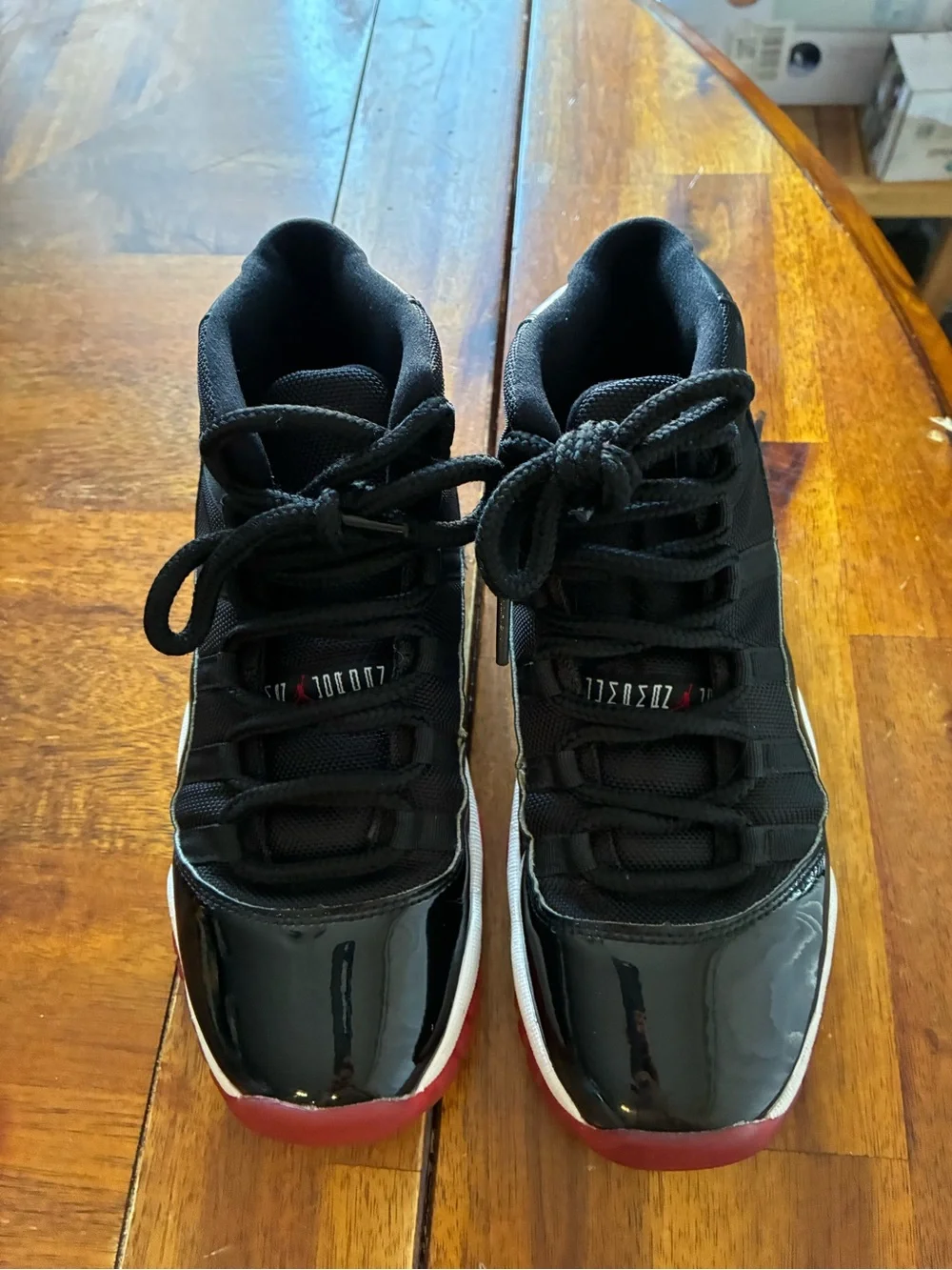 Jordan Black and Red Retro High-Top Sneakers